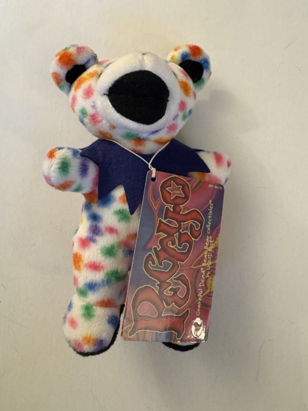 Grateful Dead Peggy O 7" Retro Bears Beanbag Plush Liquid Blue 1993 EB10